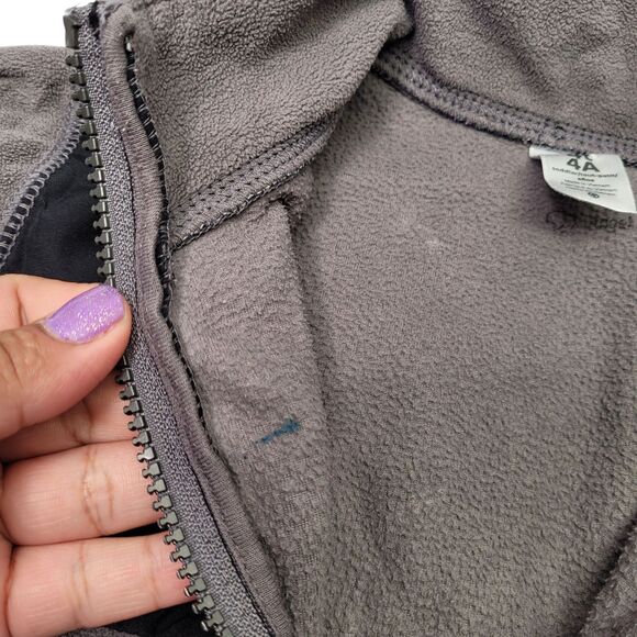 Carter's Toddler Kids Black and Gray Zip-Up Fleece Jacket Size 4T Pre-Own - Picture 8 of 11